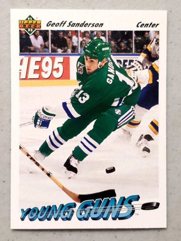 Geoff Sanderson 1991-92 Upper Deck Young Guns Rookie Card #588