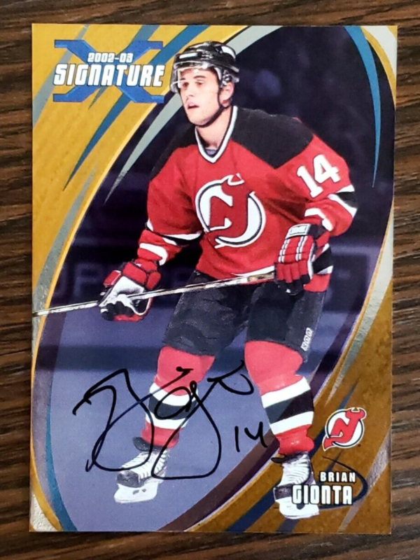 Brian Gionta 2002-03 In The Game BAP Signature Series Gold Auto #86