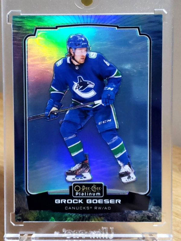 Brock Boeser 2022-23 O-Pee-Chee Platinum Aquamarine /149 OPC #108