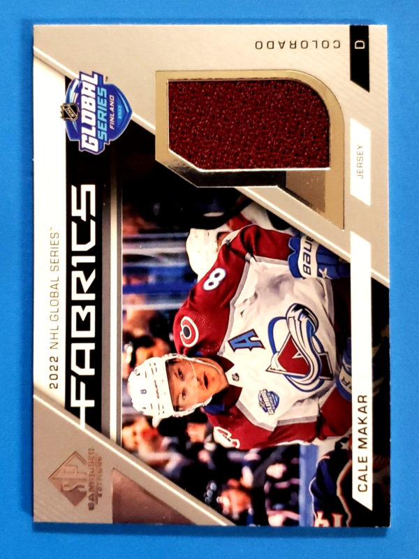 Cale Makar 2023-24 SP Game Used Jersey Global Series Fabrics #GS-16