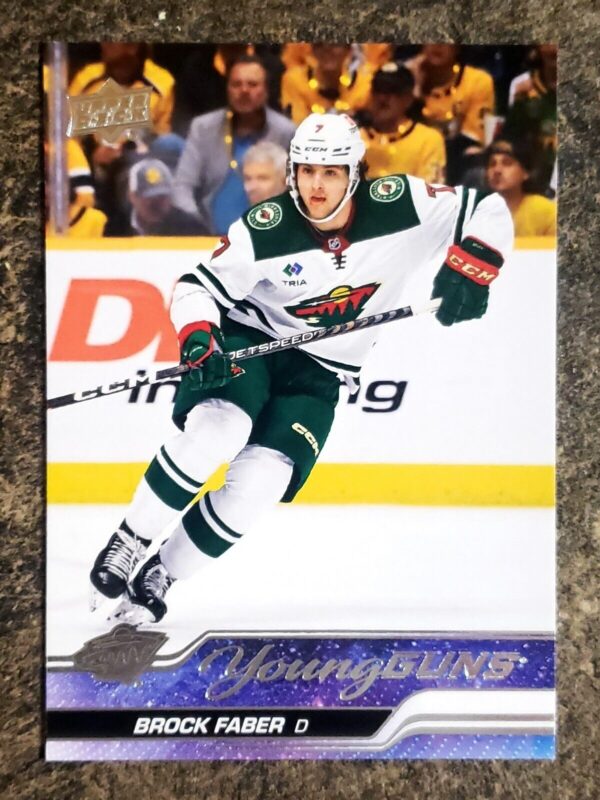 Brock Faber 2023-24 Upper Deck Young Guns Rookie Card #215