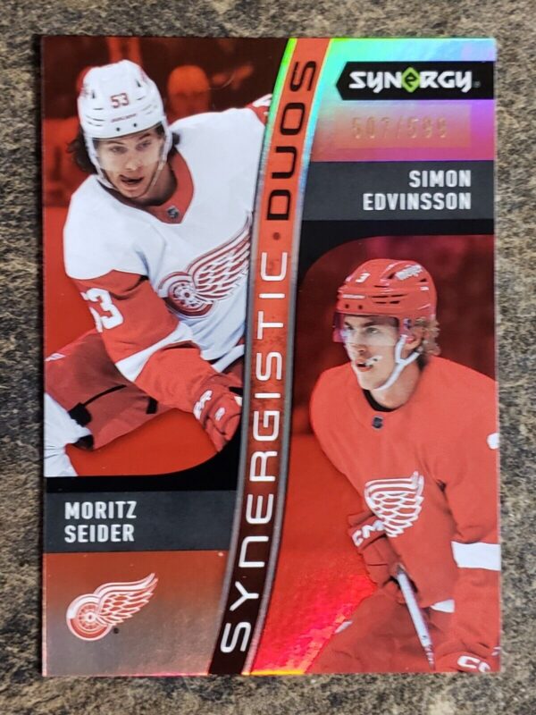 Simon Edvinsson Moritz Seider 2023-24 Synergy Synergistic Duos Rookie /599 #SD-1