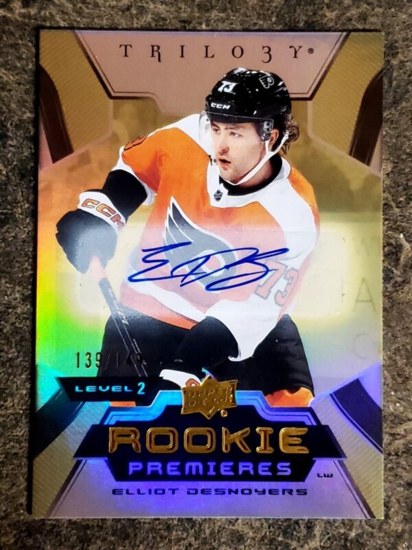 Elliot Desnoyers 2023-24 Trilogy Rookie Premieres Gold Auto /149 #191
