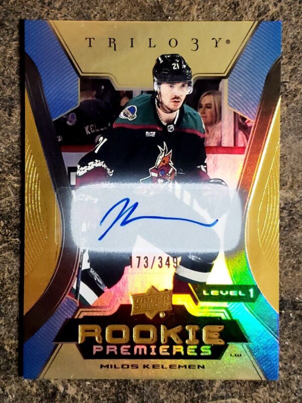 Milos Kelemen 2023-24 Trilogy Rookie Premieres Gold Auto /349 #119