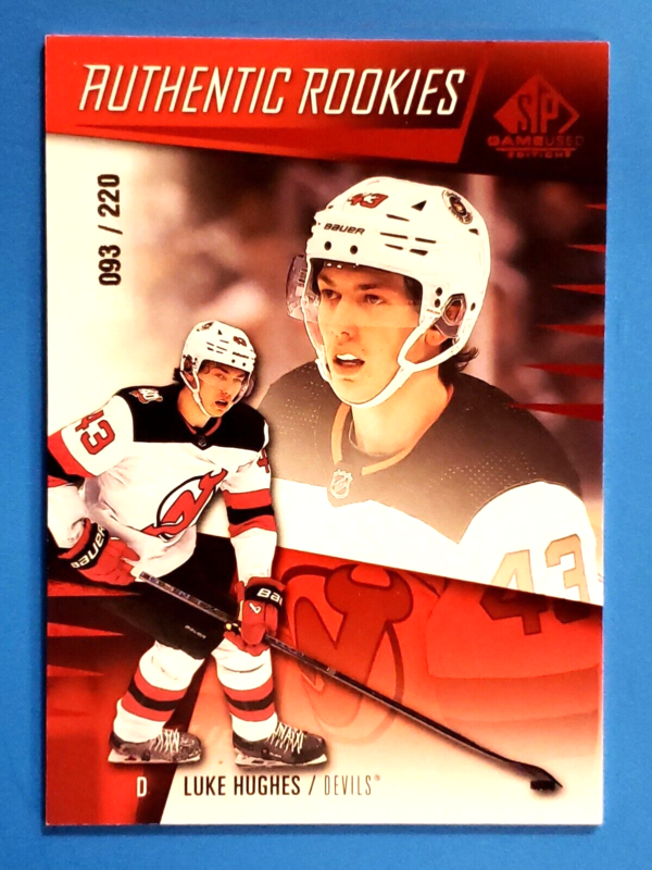 Luke Hughes 2023-24 SP Game Used Authentic Rookie /220 #231