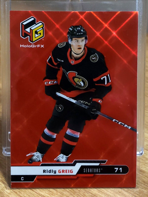 Ridly Greig 2023-24 Upper Deck UD HolGrFX Red Rookie Card #HG-6