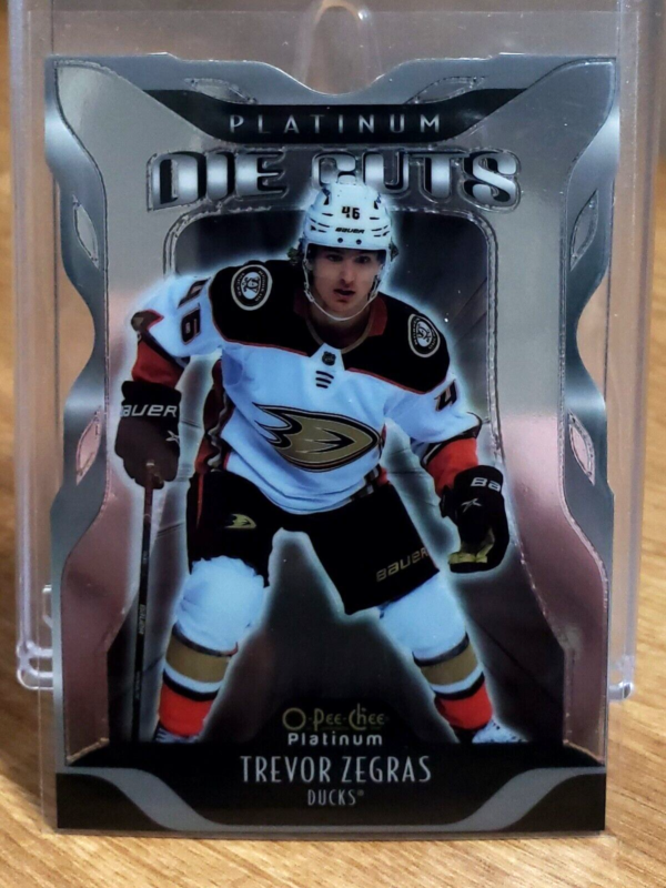 Trevor Zegras 2021-22 O-Pee-Chee Platinum Die Cut Rookie Card OPC #DC-21