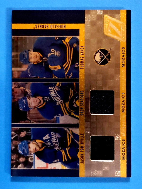 Vanek / Pominville /Stafford 2010-11 Panini Zenith Mozaics Double Jersey #3