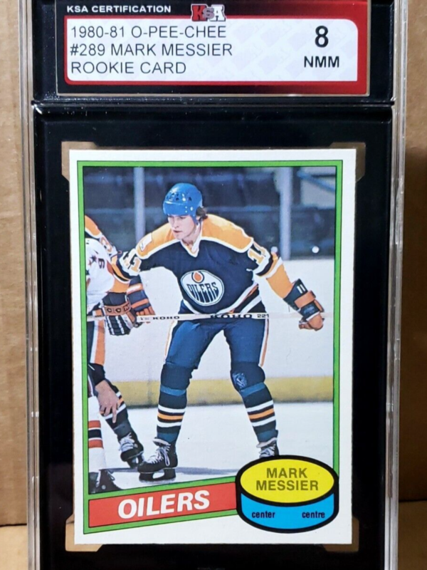 Mark Messier 1980-81 O-Pee-Chee Rookie Card Graded NEW KSA 8 NM-Mint OPC RC #289