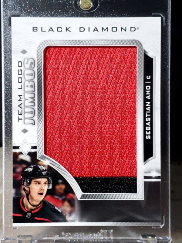 Sebastian Aho 2023-24 Upper Deck Black Diamond Team Logo Jumbos #TL-SA