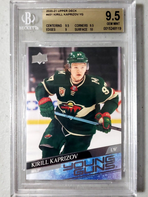 Kirill Kaprizov 2020-21 Upper Deck Young Guns Rookie Graded BGS 9.5 =PSA 10 #451