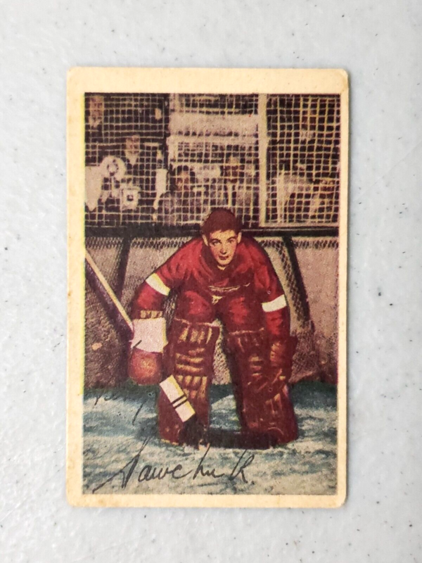 Terry Sawchuk 1952-53 Parkhurst 2nd Year! VG+ (No Crease) #86