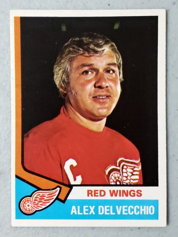 Alex Delvecchio 1974-75 O-Pee-Chee NM (No Crease) OPC #222