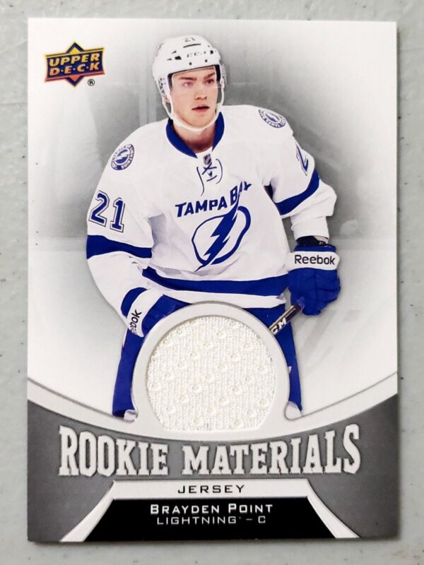 Brayden Point 2016-17 Upper Deck Rookie Materials Jersey Rookie Card #RM-BP