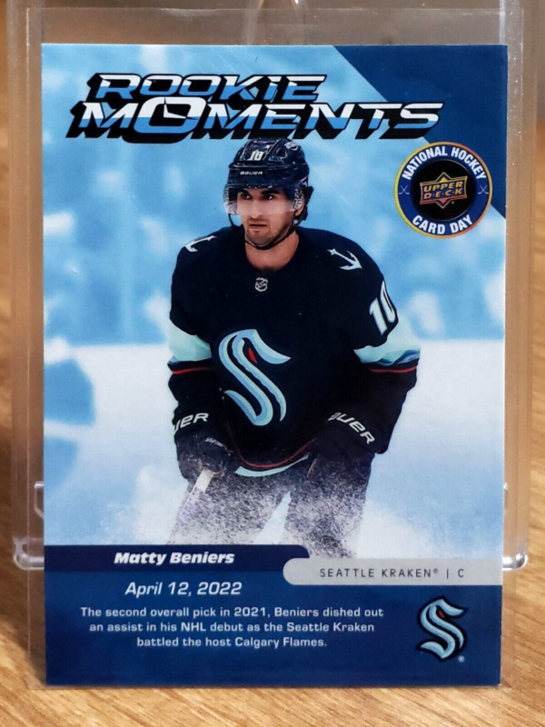 Matty Beniers 2022-23 Upper Deck Rookie Moments #NHCD-BE
