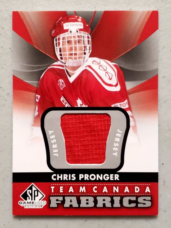 Chris Pronger 2012-13 SP Game Used Authentic Fabrics Team Canada Jersey #TC-17