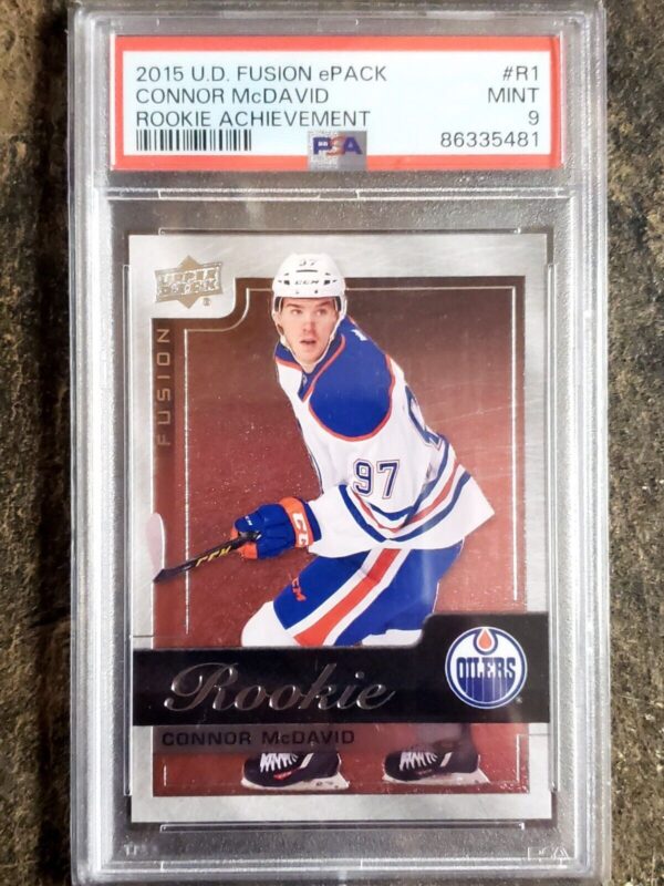 Connor Mcdavid 2015-16 Upper Deck Fusion E-Pack Rookie Card Mint PSA 9 Mint! #R1