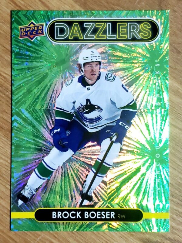 Brock Boeser 2021-22 Upper Deck Green Dazzlers Insert #DZ-43