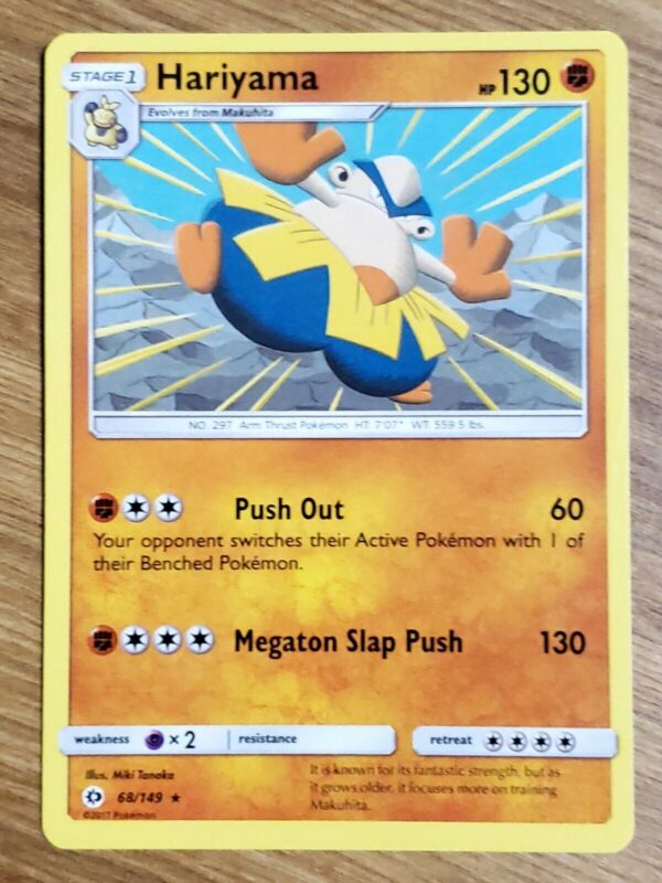 Hariyama Sun & Moon Rare Stage 1 Fighting Pokémon TCG 68/149