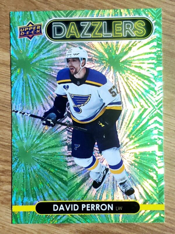 David Perron 2021-22 Upper Deck Green Dazzlers Insert #DZ-38