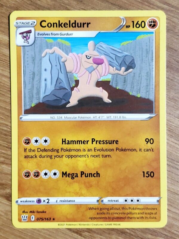 Conkeldurr Sword & Shield Battle Styles Rare Stage 2 Fighting Pokémon TCG 75/163