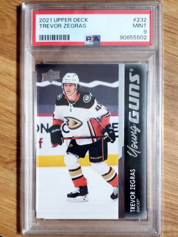 Trevor Zegras 2021-22 Upper Deck Young Guns Rookie Graded PSA 9 Mint! #232
