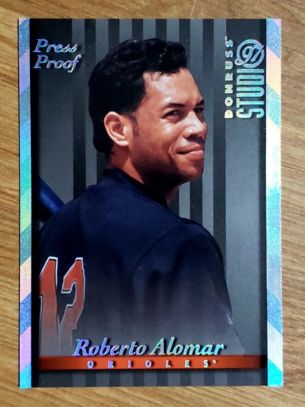 Roberto Alomar 1997 Donruss Studio Silver Press Proof /1500 Baseball #95