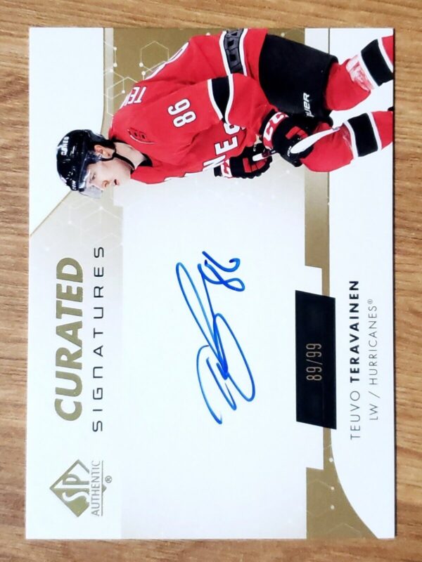 Teuvo Teraveinen 2022-23 SP Authentic Curated Signatures Auto /99 #SPC-TE