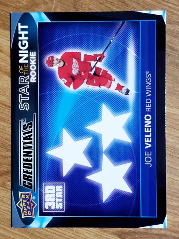Joe Veleno 2021-22 Credentials 3rd Star of the Night Rookie Card #3SR-5