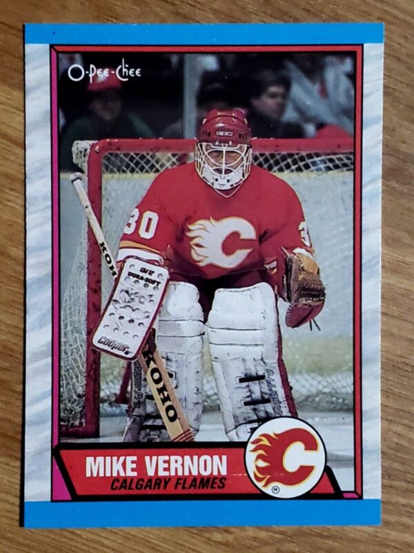 Mike Vernon 1989-90 O-Pee-Chee OPC #163