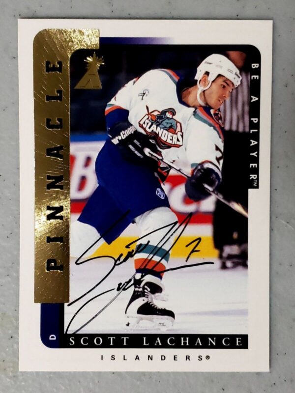Scott Lachance 1996-97 Pinnacle Be A Player Auto #27