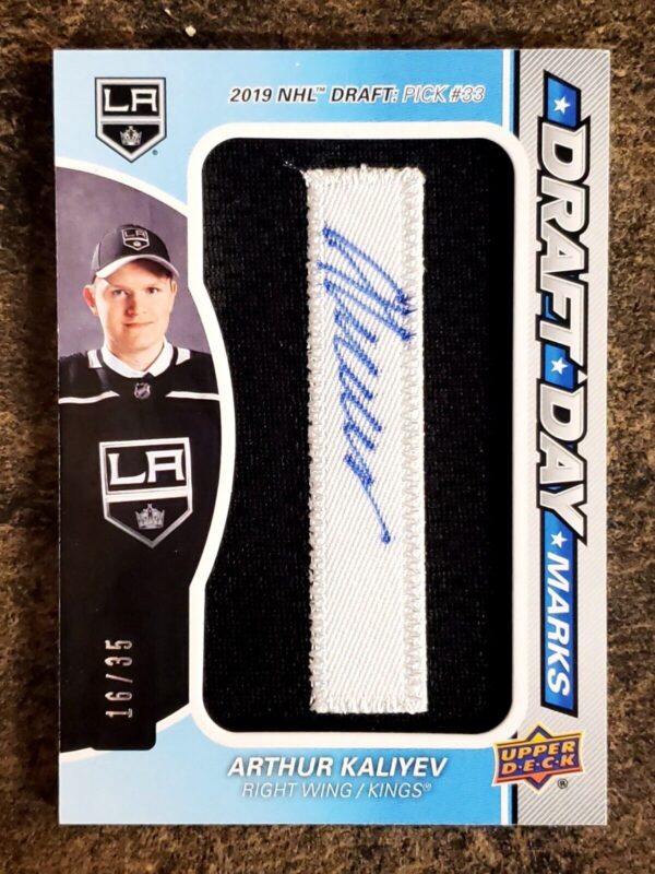 Arthur Kaliyev 2021-22 SP Game Used Draft RPA Rookie Patch Auto /35 #DDM-KA