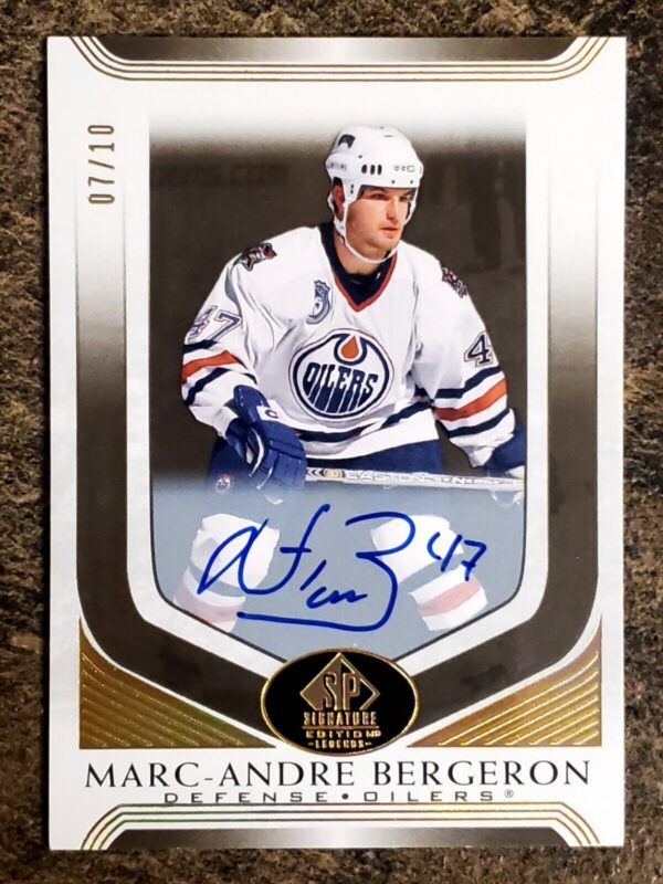 Marc-Andre Bergeron 2020-21 SP Signature Edition Legends Auto /10 SSP #56