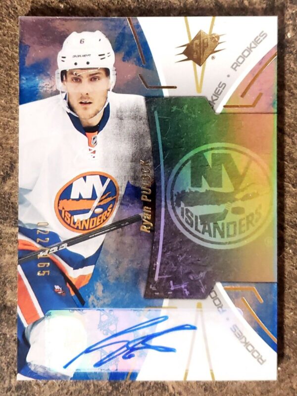 Ryan Pulock 2016-17 SPX Blue Rookie Auto /165 #R-RP