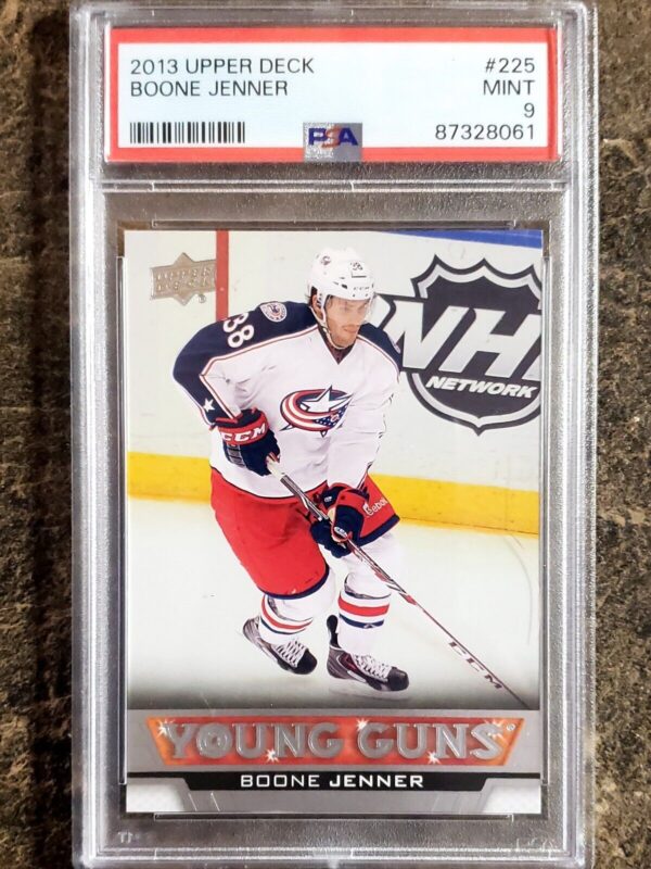 Boone Jenner 2013-14 Upper Deck Young Guns Rookie Card Graded PSA 9 Mint! #225